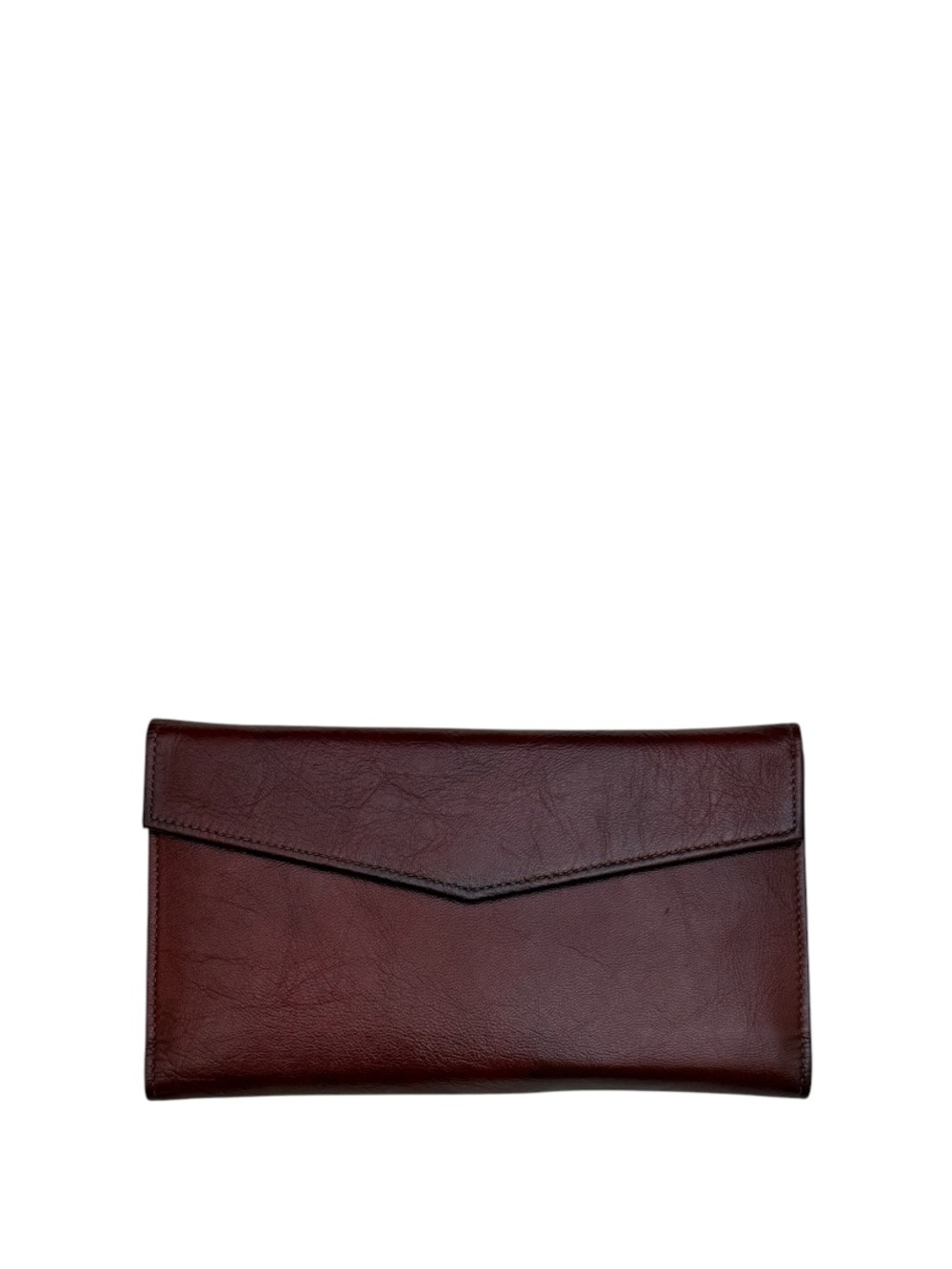 ST THOMAS - BURGUNDY SMOOTH COWHIDE LEATHER CHECKBOOK ORGANIZER WALLET